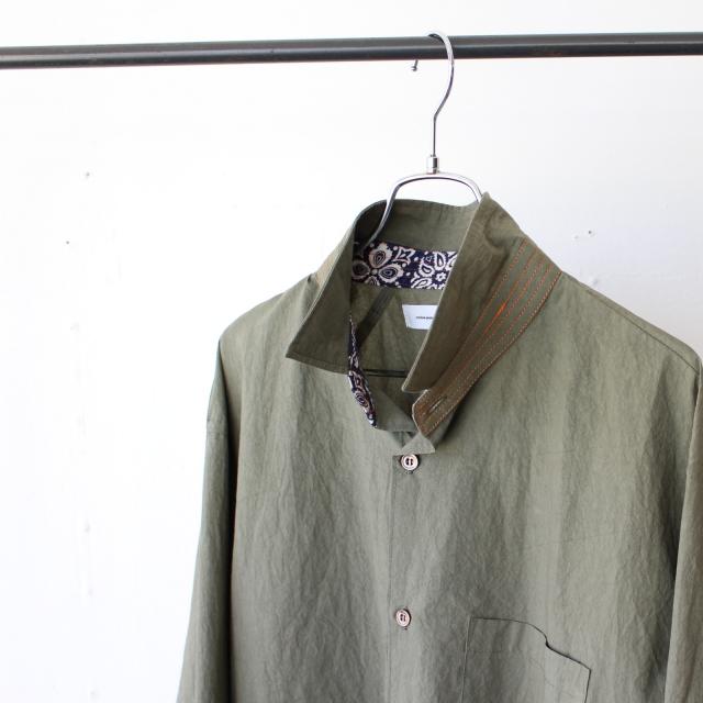 melple タイプライターシャツL/S Brentwood shirt　（Olive） | melple | 03