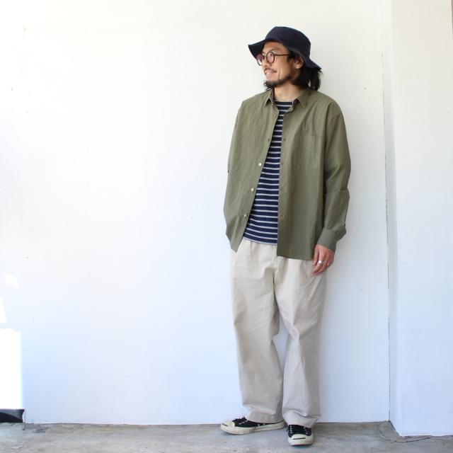 melple タイプライターシャツL/S Brentwood shirt　（Olive） | melple | 11
