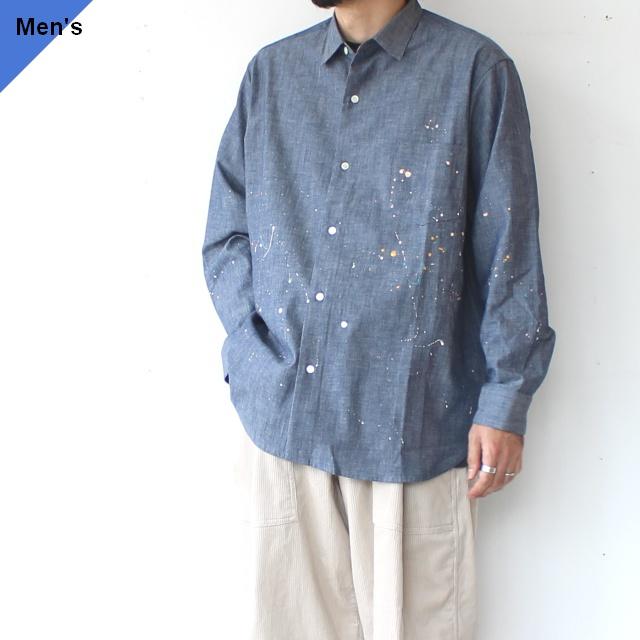 melple ペイントシャンブレーワークシャツ Logan Chambray Shirt　（Blue） | melple