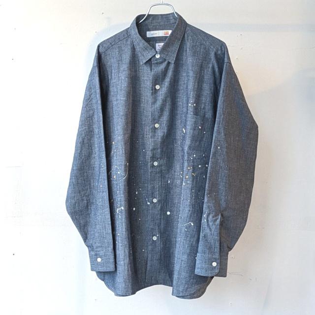 melple ペイントシャンブレーワークシャツ Logan Chambray Shirt　（Blue） | melple | 04