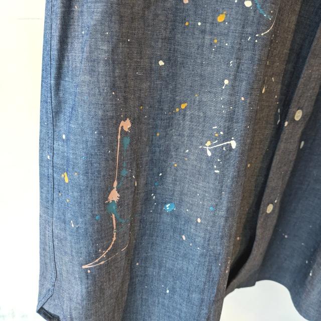 melple ペイントシャンブレーワークシャツ Logan Chambray Shirt　（Blue） | melple | 07