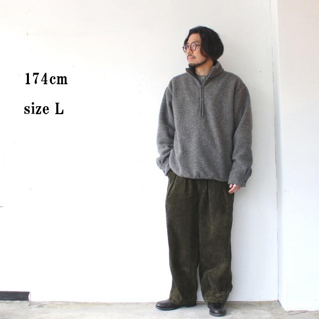 melple ウールパイルハーフZIPプルオーバー Wool Pile Zip Stand　（DK.Brown） | melple | 13