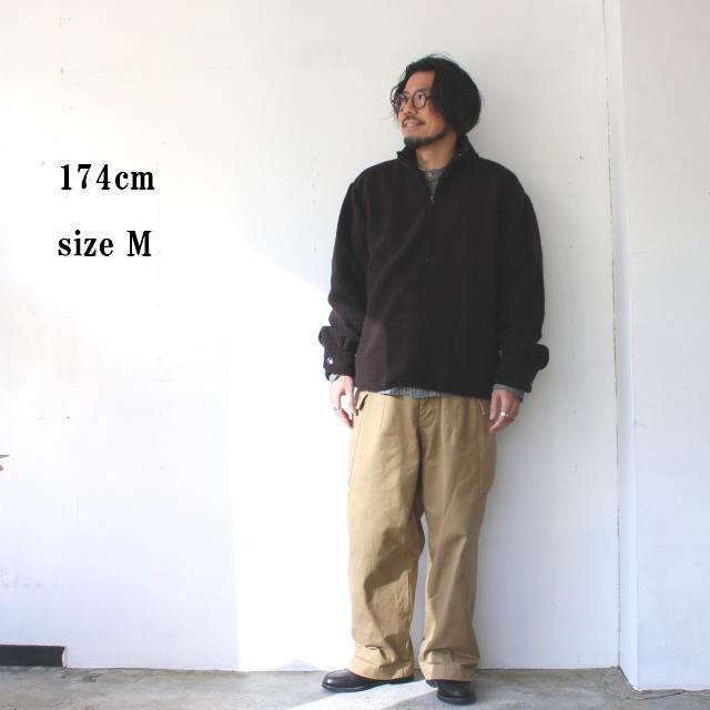 melple ウールパイルハーフZIPプルオーバー Wool Pile Zip Stand　（DK.Brown） | melple | 17