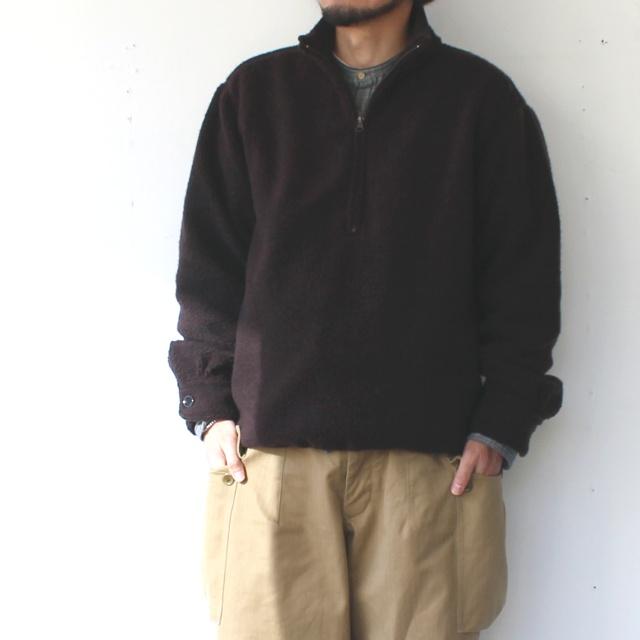 melple ウールパイルハーフZIPプルオーバー Wool Pile Zip Stand　（DK.Brown） | melple | 20