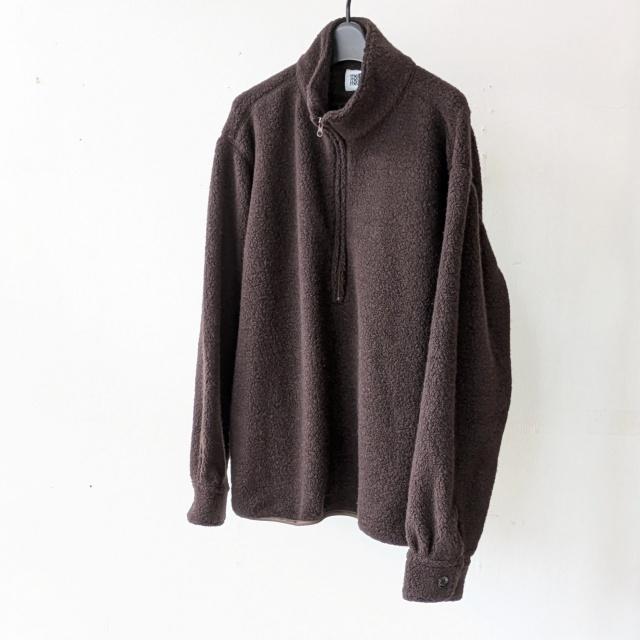 melple ウールパイルハーフZIPプルオーバー Wool Pile Zip Stand　（DK.Brown） | melple | 07