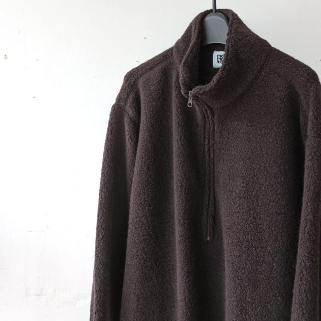 melple ウールパイルハーフZIPプルオーバー Wool Pile Zip Stand　（DK.Brown） | melple | 09
