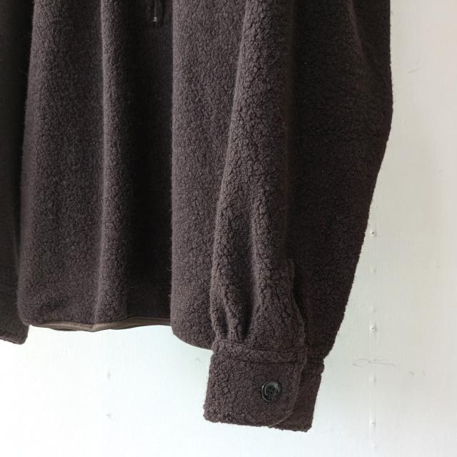melple ウールパイルハーフZIPプルオーバー Wool Pile Zip Stand　（DK.Brown） | melple | 11
