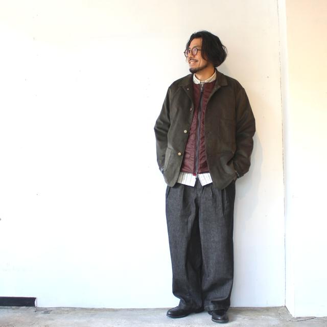 melple リバーシブル中綿ノーカラーベスト Ventura Vest　（Charcoal × Burgundy） | melple | 18