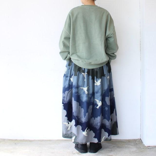 melple プリントスウェットクルー / Pasadena Crewneck Sweat Hang Loose　（SAGE） | melple | 15