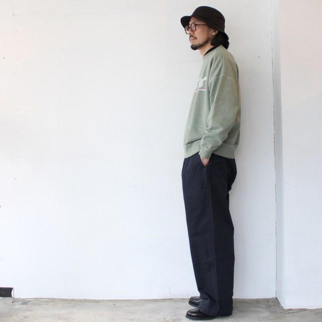 melple プリントスウェットクルー / Pasadena Crewneck Sweat Hang Loose　（SAGE） | melple | 08