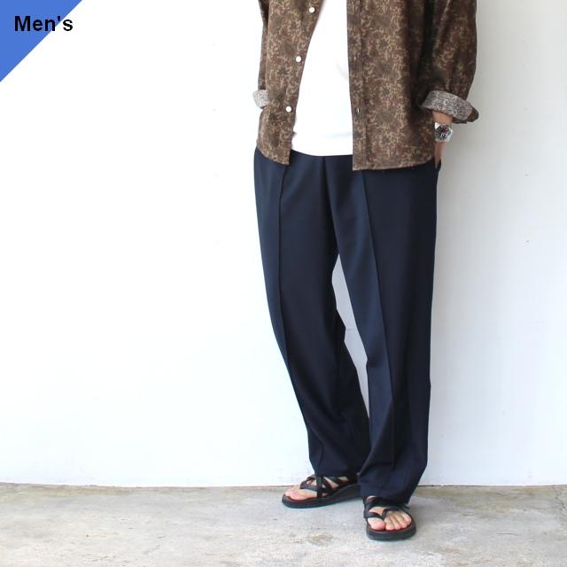 melple サイドラインイージースラックス Venice pants - Hybrid Tropical　（Navy） | melple