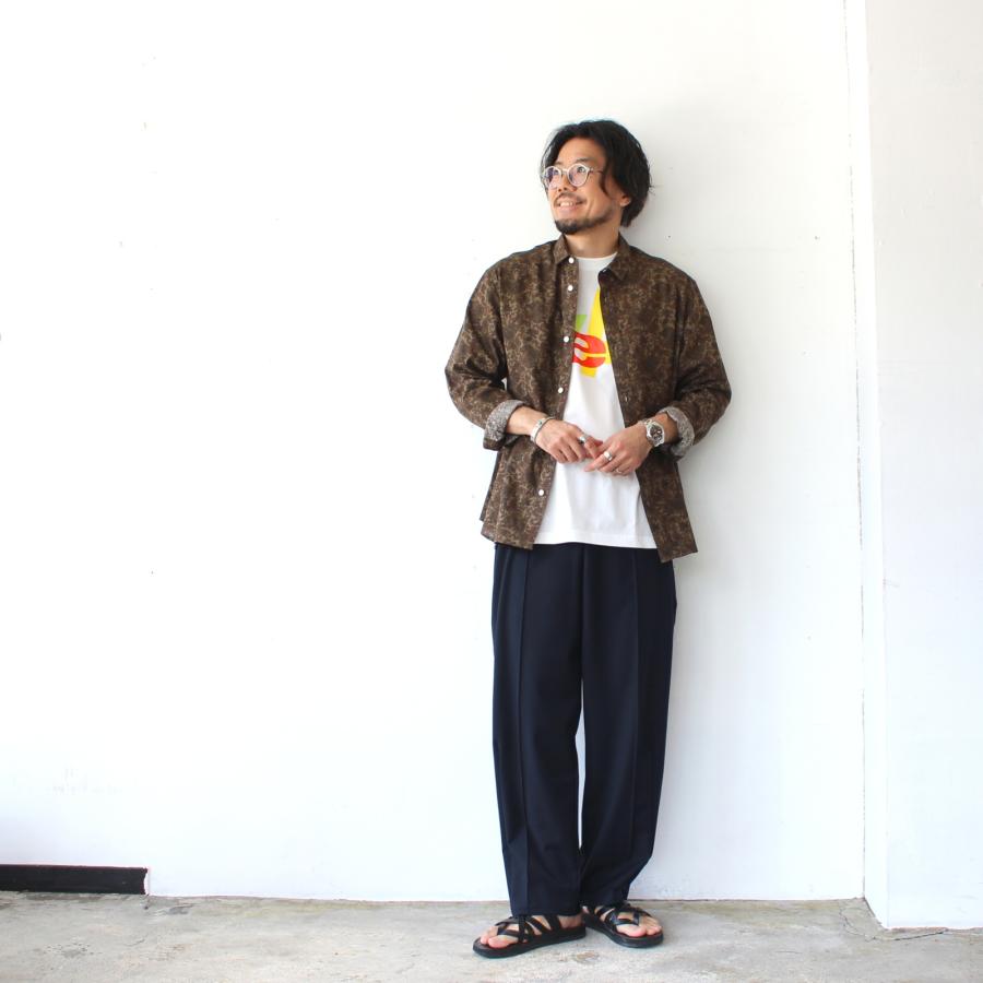 melple サイドラインイージースラックス Venice pants - Hybrid Tropical　（Navy） | melple | 01