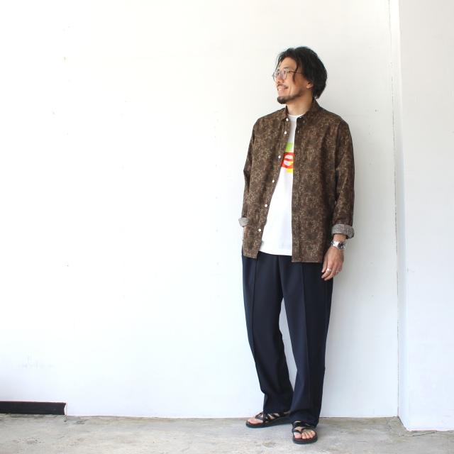 melple サイドラインイージースラックス Venice pants - Hybrid Tropical　（Navy） | melple | 04