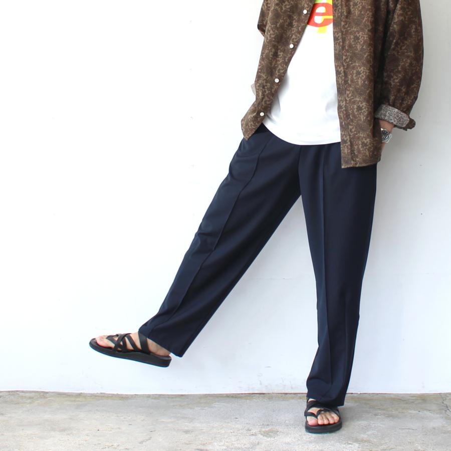 melple サイドラインイージースラックス Venice pants - Hybrid Tropical　（Navy） | melple | 05