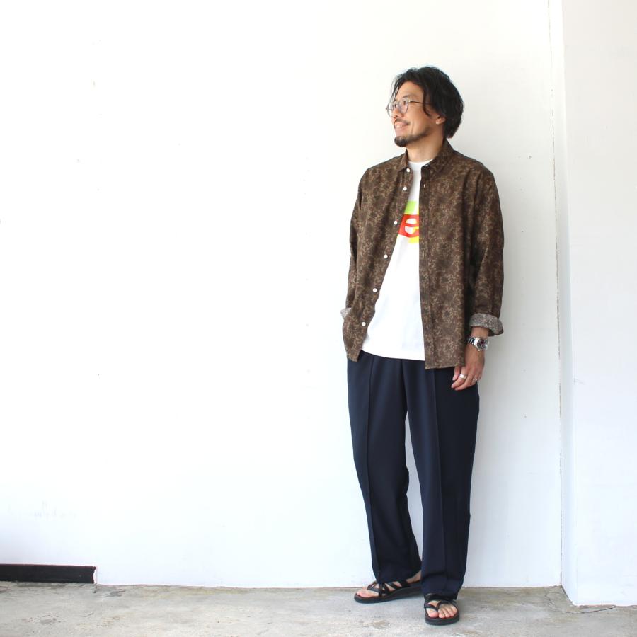melple サイドラインイージースラックス Venice pants - Hybrid Tropical　（Navy） | melple | 06