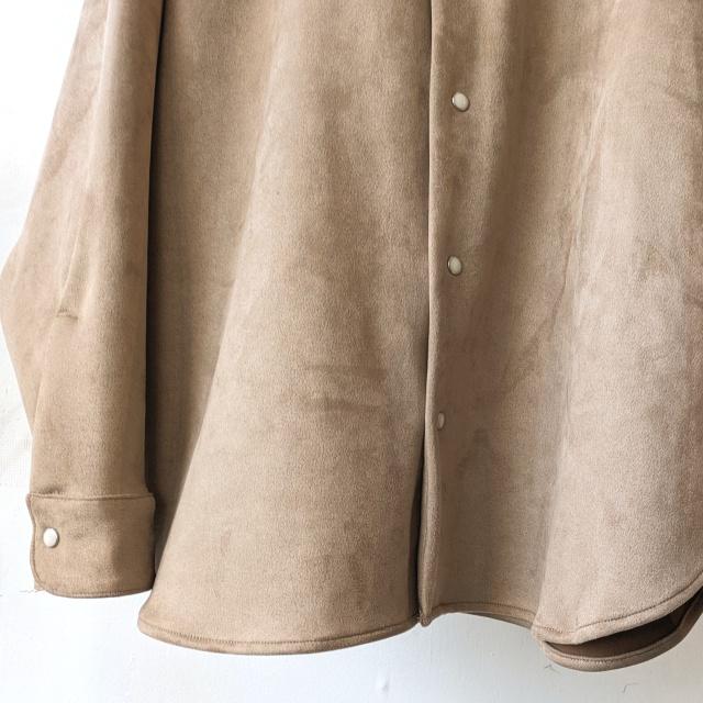 melple ウェスタン刺繍ストレッチECOスウェードシャツ Sebastian Western shirt Eco suede　（Beige） | melple | 13