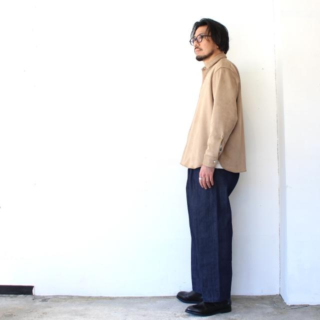 melple ウェスタン刺繍ストレッチECOスウェードシャツ Sebastian Western shirt Eco suede　（Beige） | melple | 02