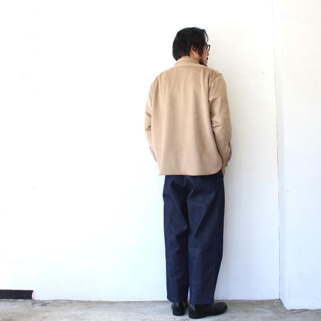melple ウェスタン刺繍ストレッチECOスウェードシャツ Sebastian Western shirt Eco suede　（Beige） | melple | 03