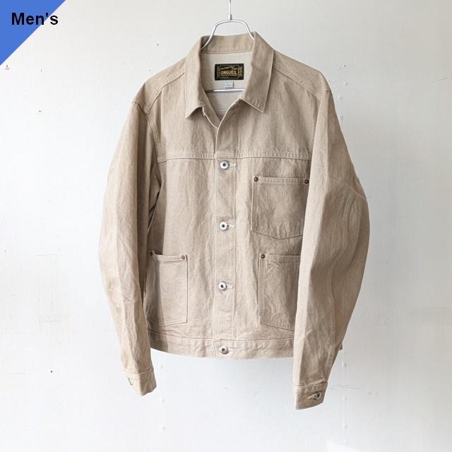 Orgueil カラーデニムワークジャケット Color denim work jacket / OR-4334　（Beige） | ORGUEIL