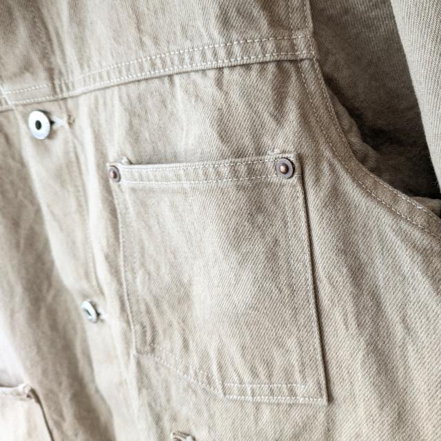 Orgueil カラーデニムワークジャケット Color denim work jacket / OR-4334　（Beige） | ORGUEIL | 06