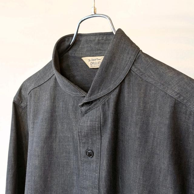 Orgueil 7ozデニムショールカラーシャツ 7oz Denim Shawl Collar Shirt / OR-5107　（Gray） | ORGUEIL | 03
