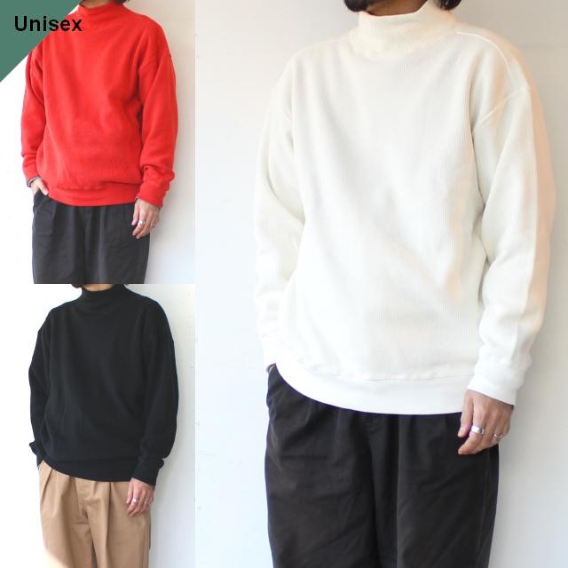 Siora 裏起毛畦編みハイネックコットンニット Brushed rib stitch high collar knit | 