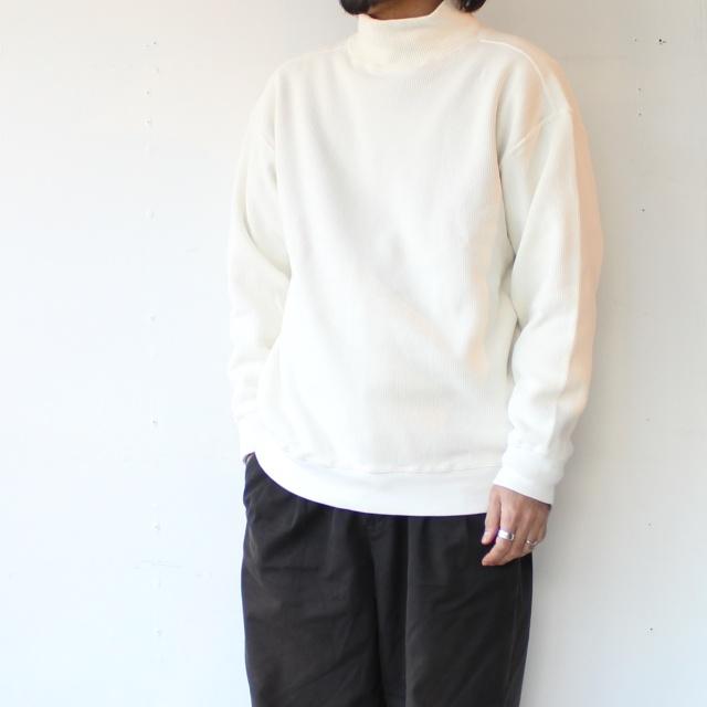 Siora 裏起毛畦編みハイネックコットンニット Brushed rib stitch high collar knit |  | 01