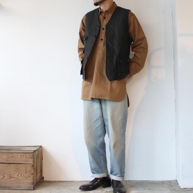 【21SS】Yarmouth Oilskins ワーカーシャツ The Worker Shirt カーキブラウン｜c-countly｜11