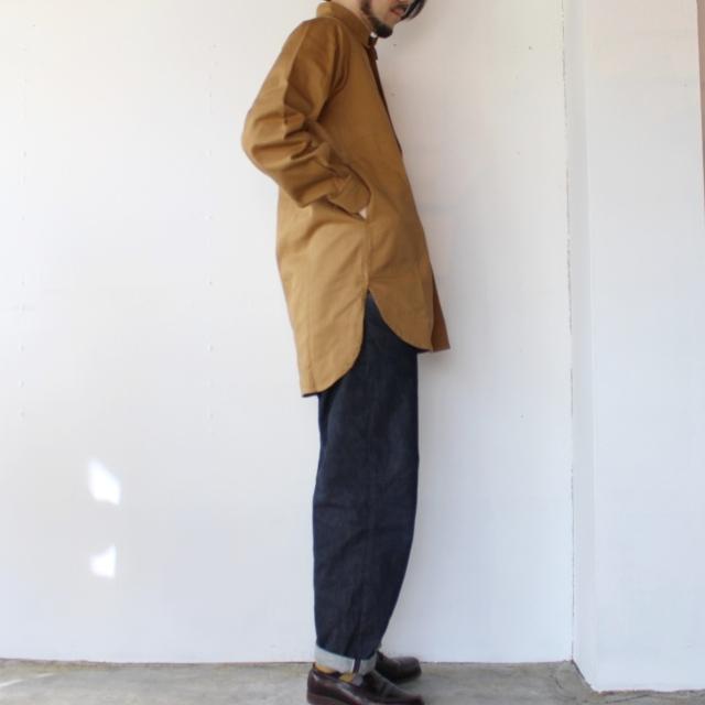 【21SS】Yarmouth Oilskins ワーカーシャツ The Worker Shirt カーキブラウン｜c-countly｜03