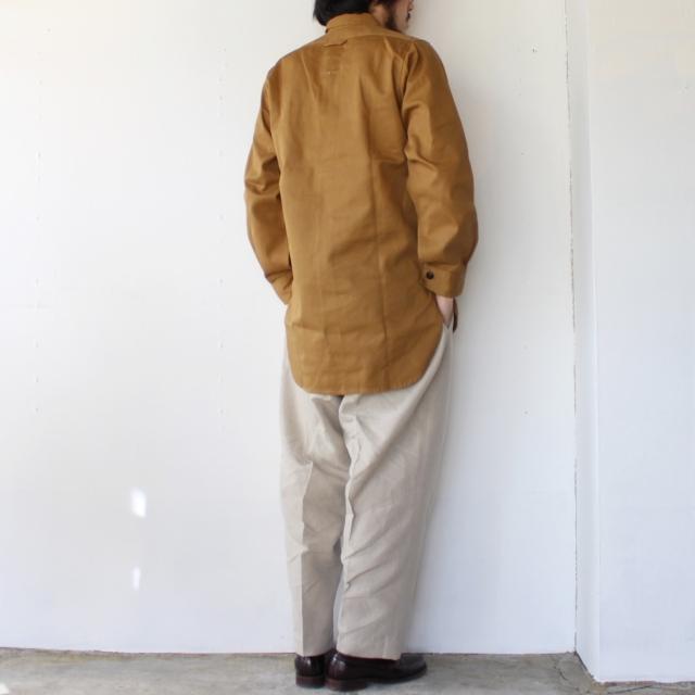 【21SS】Yarmouth Oilskins ワーカーシャツ The Worker Shirt カーキブラウン｜c-countly｜09