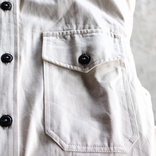 Yarmouth Oilskins コットンツイルラウンドカラージャケット THE MARITIME OVERSHIRT JACKET　（Natural） | Yarmo | 12