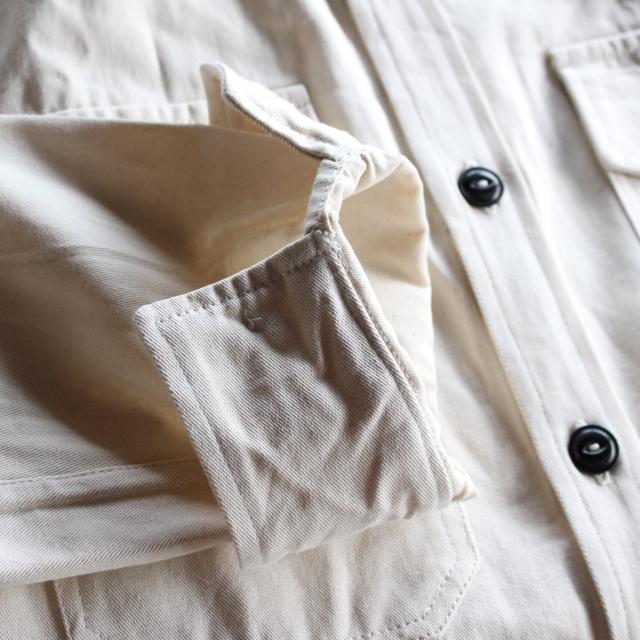 Yarmouth Oilskins コットンツイルラウンドカラージャケット THE MARITIME OVERSHIRT JACKET　（Natural） | Yarmo | 14