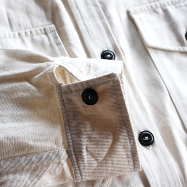 Yarmouth Oilskins コットンツイルラウンドカラージャケット THE MARITIME OVERSHIRT JACKET　（Natural） | Yarmo | 13