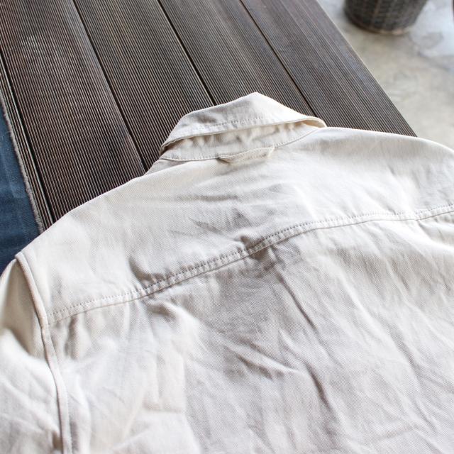 Yarmouth Oilskins コットンツイルラウンドカラージャケット THE MARITIME OVERSHIRT JACKET　（Natural） | Yarmo | 18