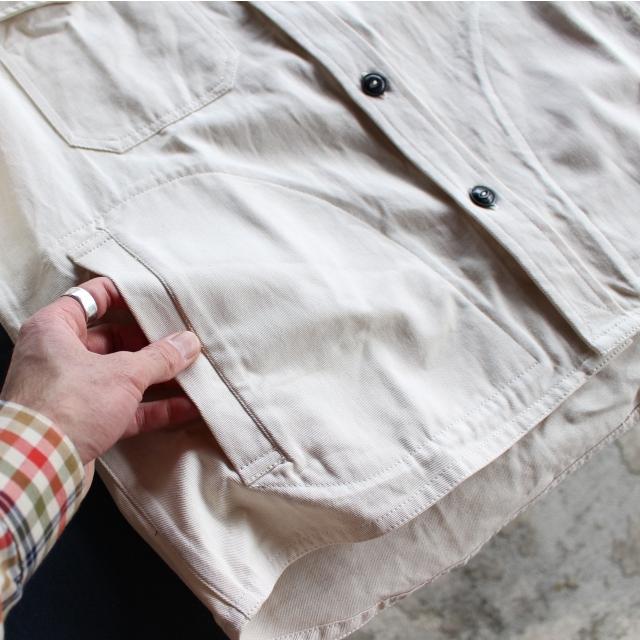 Yarmouth Oilskins コットンツイルラウンドカラージャケット THE MARITIME OVERSHIRT JACKET　（Natural） | Yarmo | 15