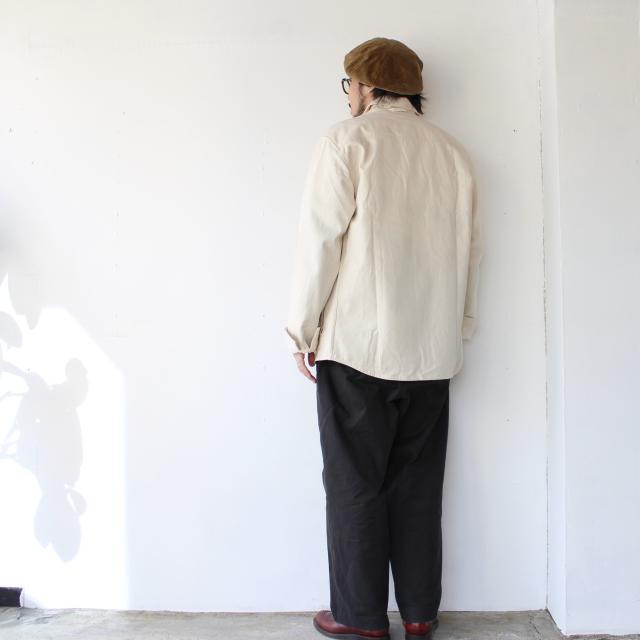 Yarmouth Oilskins コットンツイルラウンドカラージャケット THE MARITIME OVERSHIRT JACKET　（Natural） | Yarmo | 03