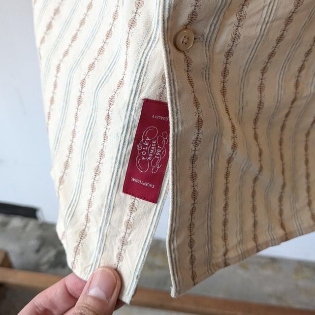 PREQUEL ストライプスタンドアップカラーシャツ Stand-up Collar Shirt　（Beige） |  | 06