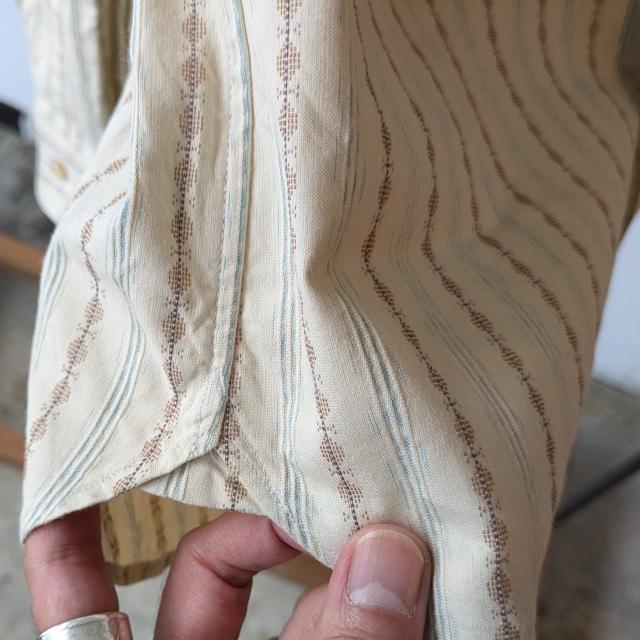 PREQUEL ストライプスタンドアップカラーシャツ Stand-up Collar Shirt　（Beige） |  | 07