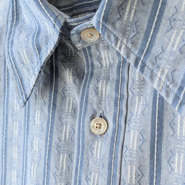 PREQUEL ヴィンテージジャガードストライプワークシャツ Jacquard striped work shirt / S1020 |  | 09
