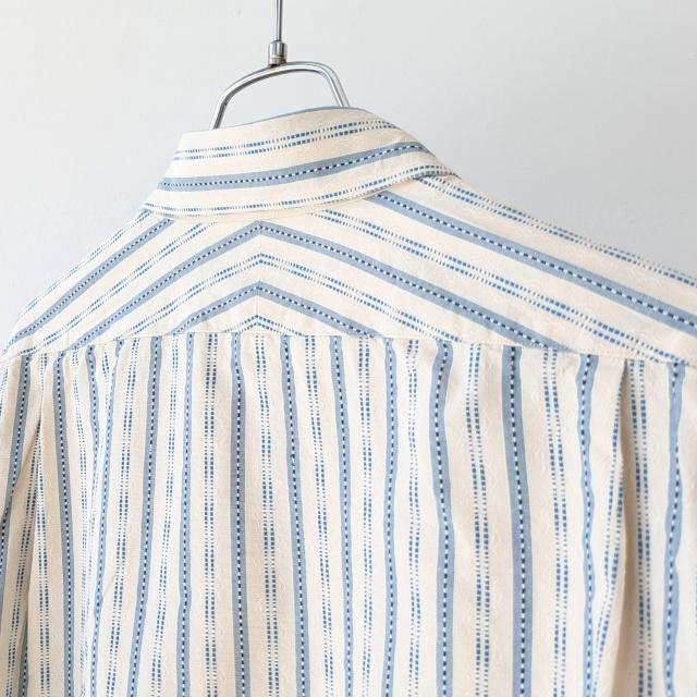 PREQUEL ヴィンテージジャガードストライプワークシャツ Jacquard striped work shirt / S1020 |  | 04