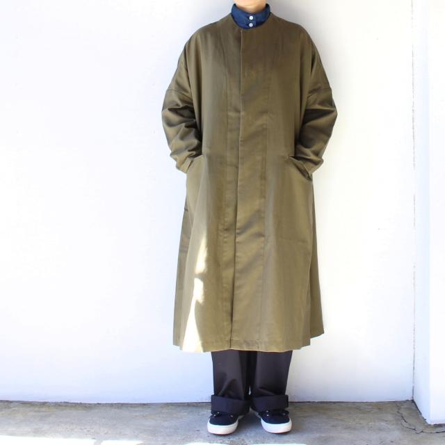 SETTO コットンリネンノーカラーコート PORTE COAT / SJK1020L31 