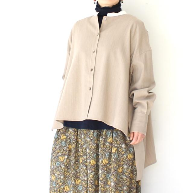 SETTO ウールモダールギャバクレリックバンドカラーシャツ / CLE SHIRT / STLS600 | SETTO | 06