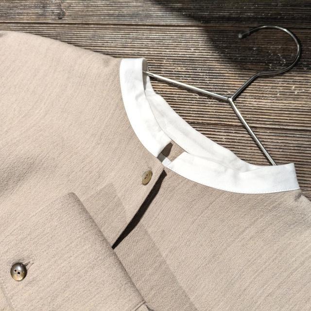 SETTO ウールモダールギャバクレリックバンドカラーシャツ / CLE SHIRT / STLS600 | SETTO | 17