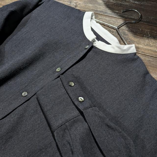 SETTO ウールモダールギャバクレリックバンドカラーシャツ / CLE SHIRT / STLS600 | SETTO | 19