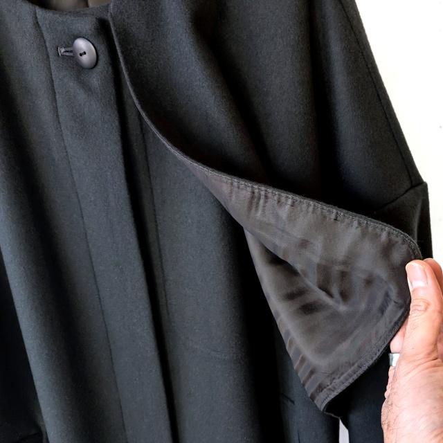 SETTO 140ウール×ラムウールビーバーノーカラーコート GAN COAT | SETTO | 14