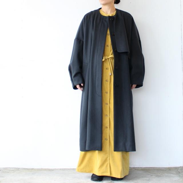 SETTO 140ウール×ラムウールビーバーノーカラーコート GAN COAT | SETTO | 16