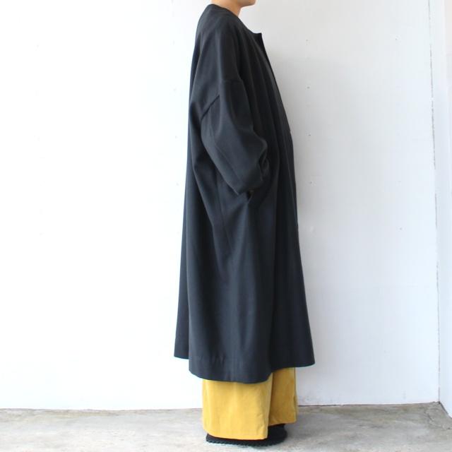 SETTO 140ウール×ラムウールビーバーノーカラーコート GAN COAT | SETTO | 18