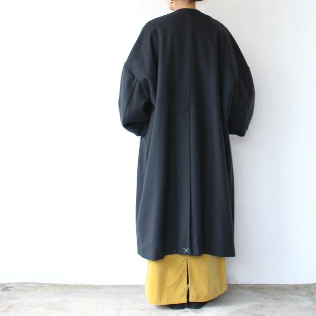 SETTO 140ウール×ラムウールビーバーノーカラーコート GAN COAT | SETTO | 19