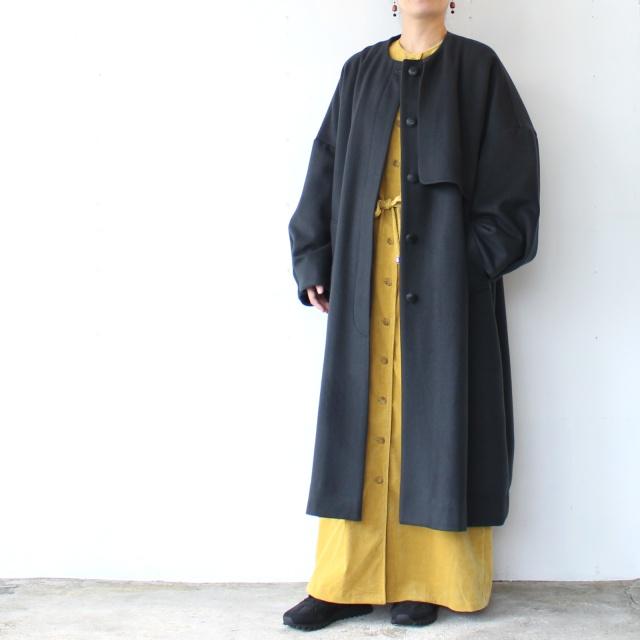 SETTO 140ウール×ラムウールビーバーノーカラーコート GAN COAT | SETTO | 20