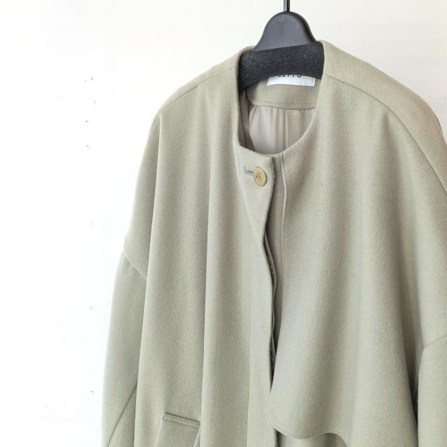 SETTO 140ウール×ラムウールビーバーノーカラーコート GAN COAT | SETTO | 02